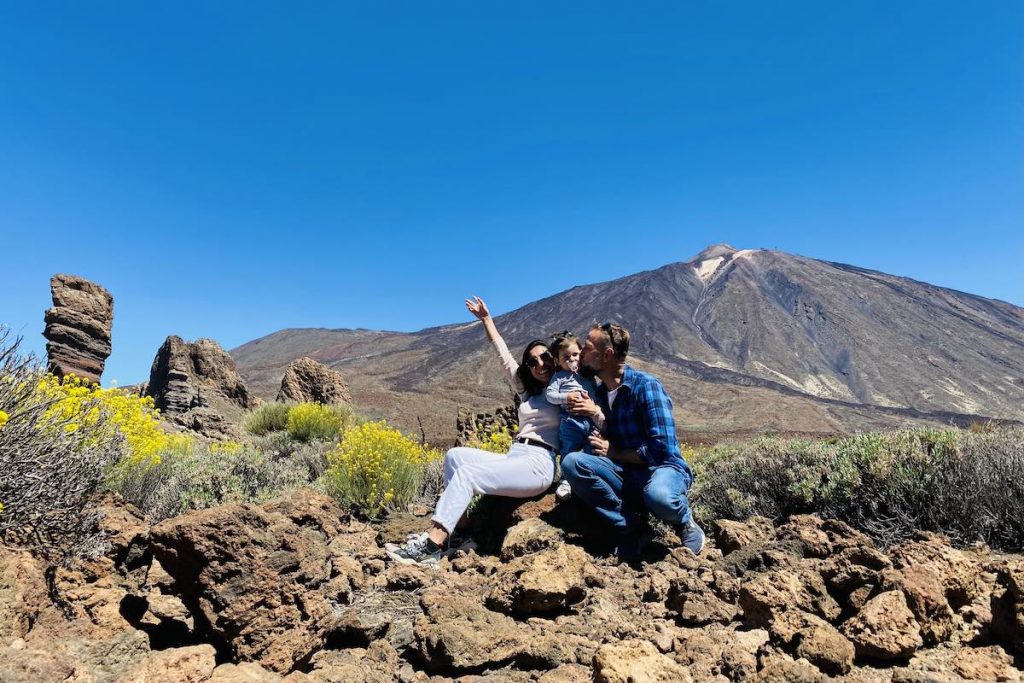 Nuestra familia en el PN del Teide en Tenerife